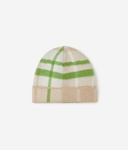 Ultrasoft Cashmere Cap with Jacquard Check