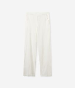 Широкие брюки из эластичного льна