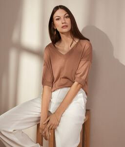 Silk and Cotton T-shirt