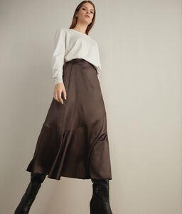 Asymmetric Silk Skirt