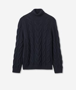 Jersey de cuello vuelto en estilo pescador de lana merino