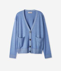 Cardigan with Buttons in Ultrafine Cashmere