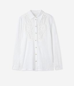Linen Jersey and Macramé Shirt