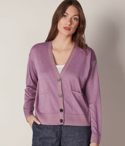 Ultrafine Cashmere Cardigan with Buttons