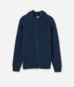 Mouliné Wool Sweatshirt With Hood