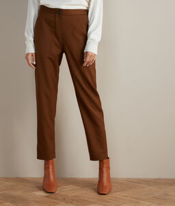 Viscose and Wool Carrot Trousers