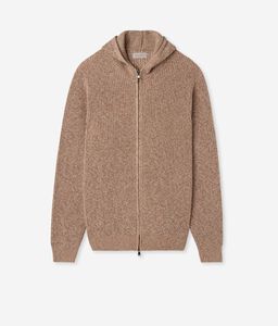 Hooded Sweatshirt in Mouliné Wool