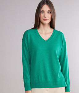 Oversize Ultrasoft Cashmere Sweater with Slits