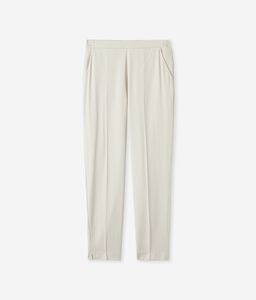 Viscose and Wool Cigarette Trousers