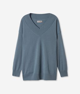 Oversized Ultrasoft Cashmere V-neck Sweater