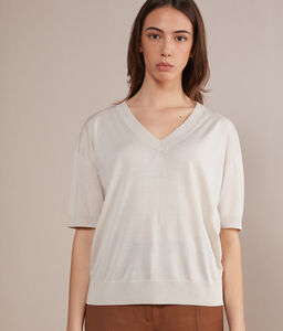 Silk and Cotton T-Shirt