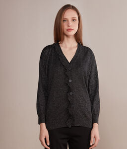 Ruched Cotton and Silk Cardigan