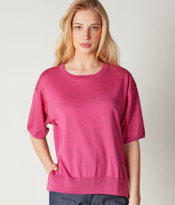 Silk and Cotton Oversized T-shirt
