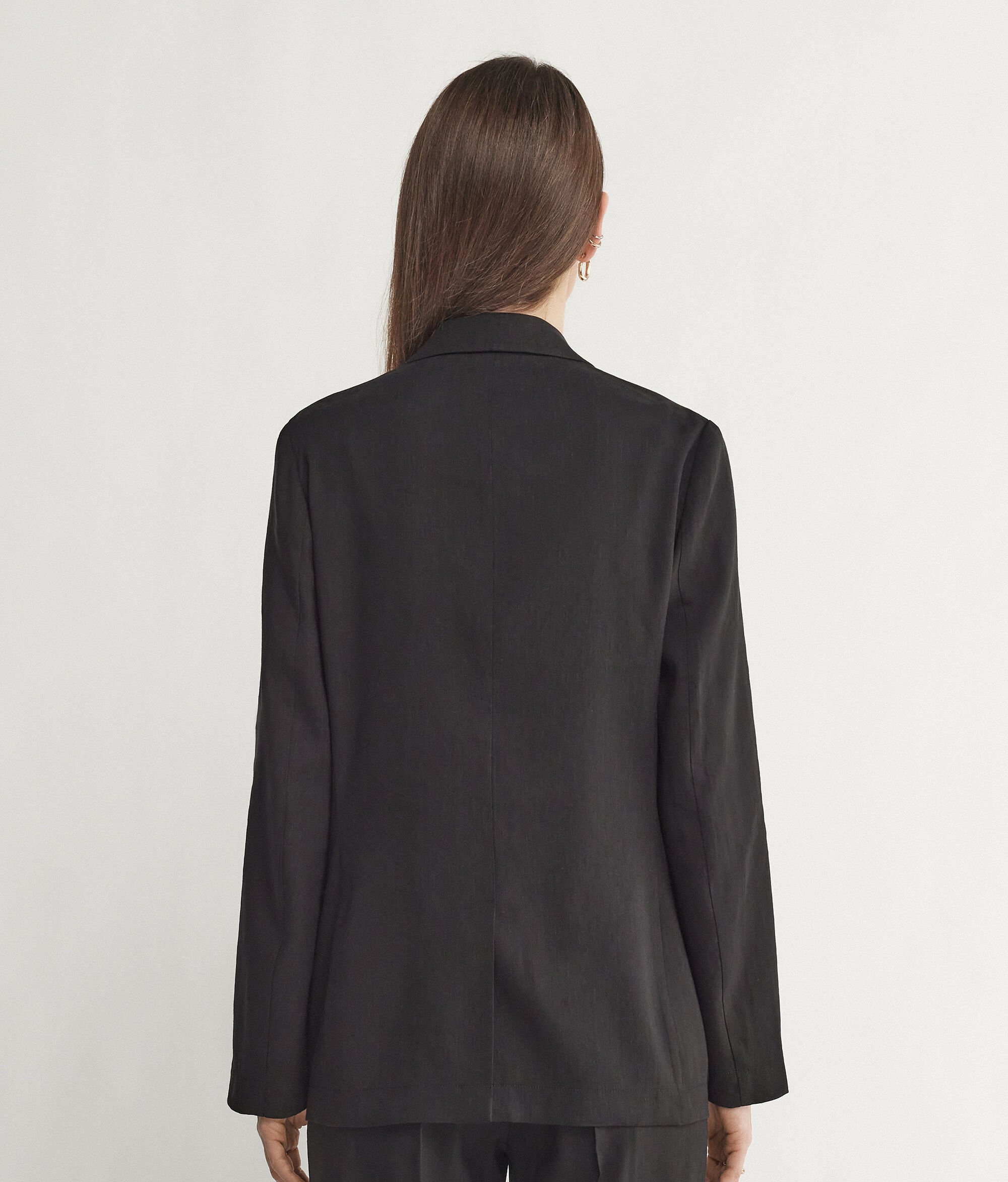 Linen Viscose Single-Breasted Jacket