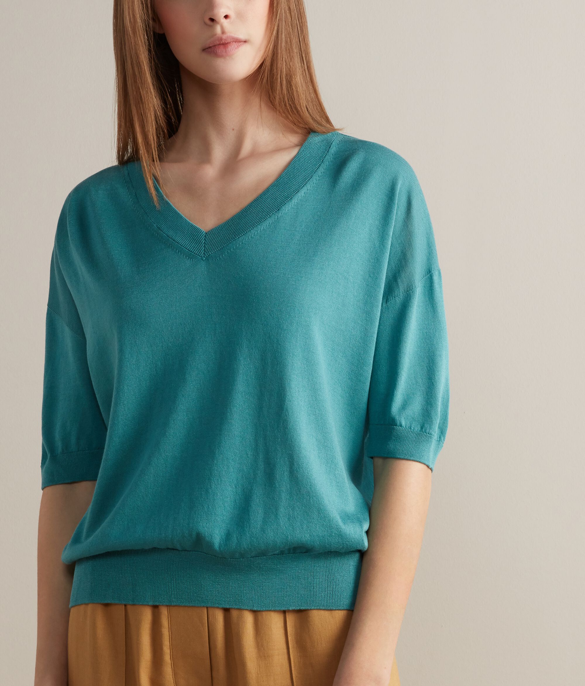 Silk and Cotton T-Shirt