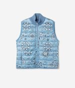 Sleeveless Print Short Quilted Jacket