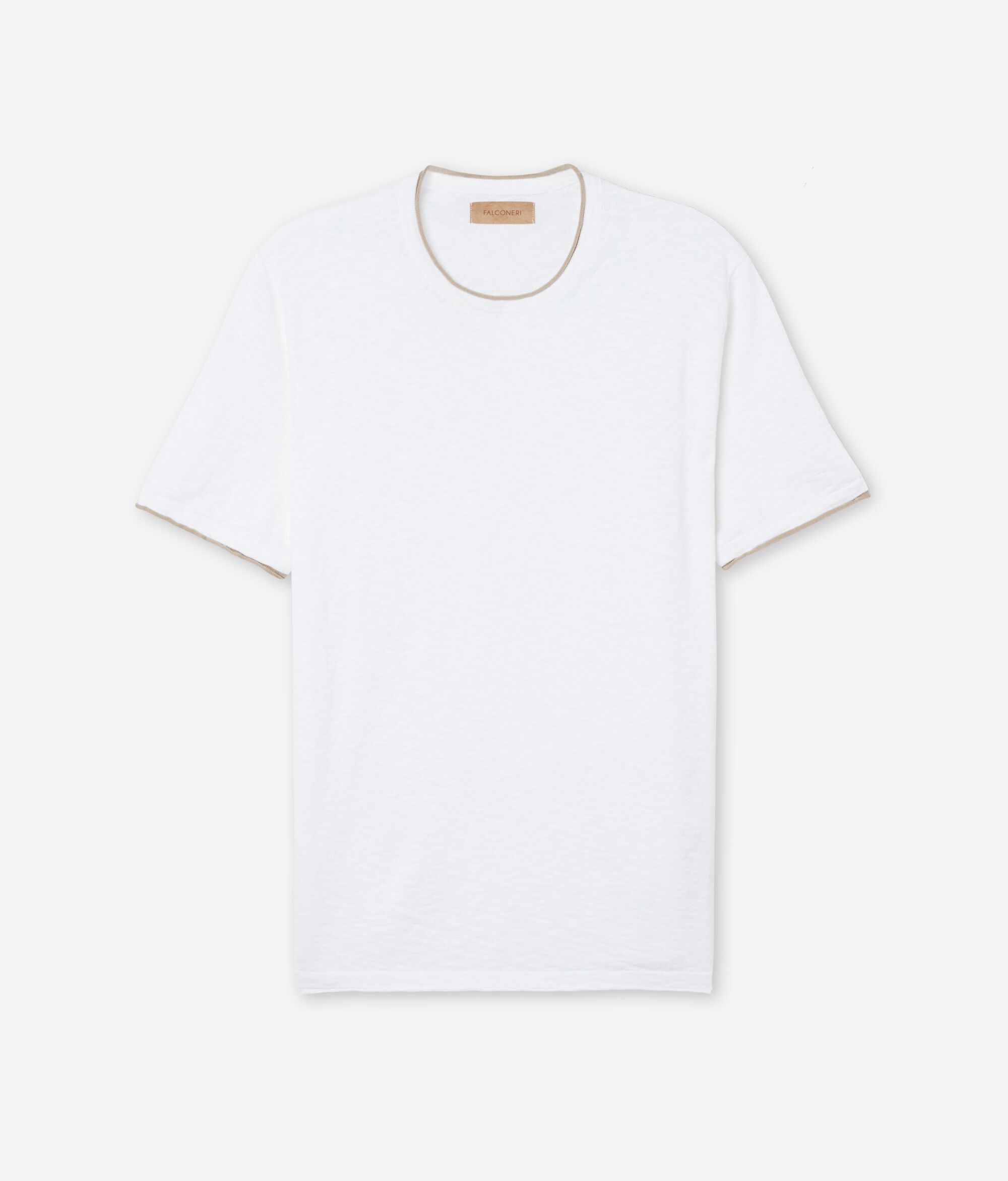 Camiseta con manga corta en algodón retorcido