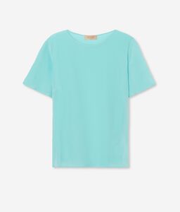 Rundhals-T-Shirt aus Seide