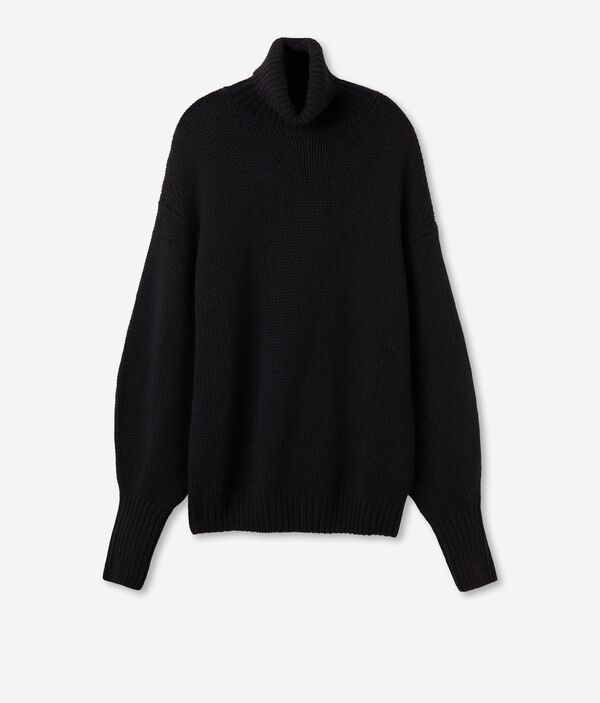 Men's LOUIS VUITTON Size L Black Cashmere Blend Chunky Knit Turtleneck  Sweater at 1stDibs