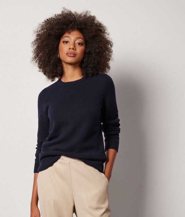 Pull col rond en pur cachemire - Pull 
