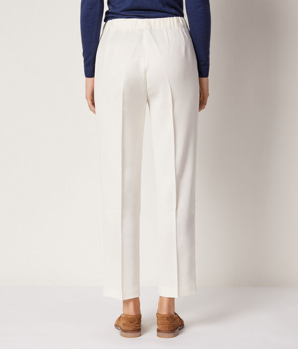 Wool and Viscose Cigarette-Style Pants