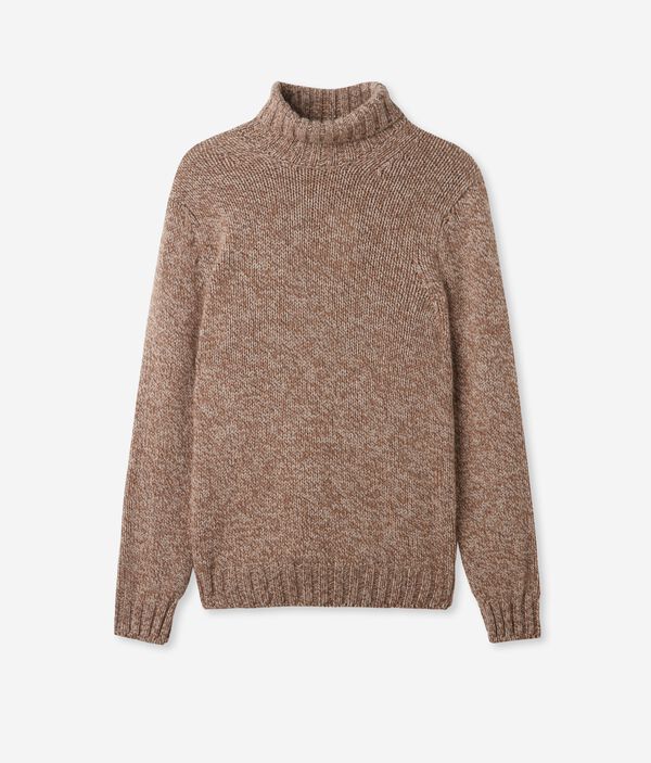 Mouliné Ultrasoft Cashmere Turtleneck Sweater