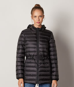 Down Jacket with Hood and Drawstring