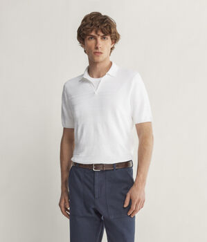 Short-Sleeved Link-Stitch Polo Shirt