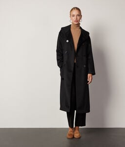 Long Double-Breasted Cashmere Coat
