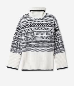 Lamé Wool Turtleneck Sweater