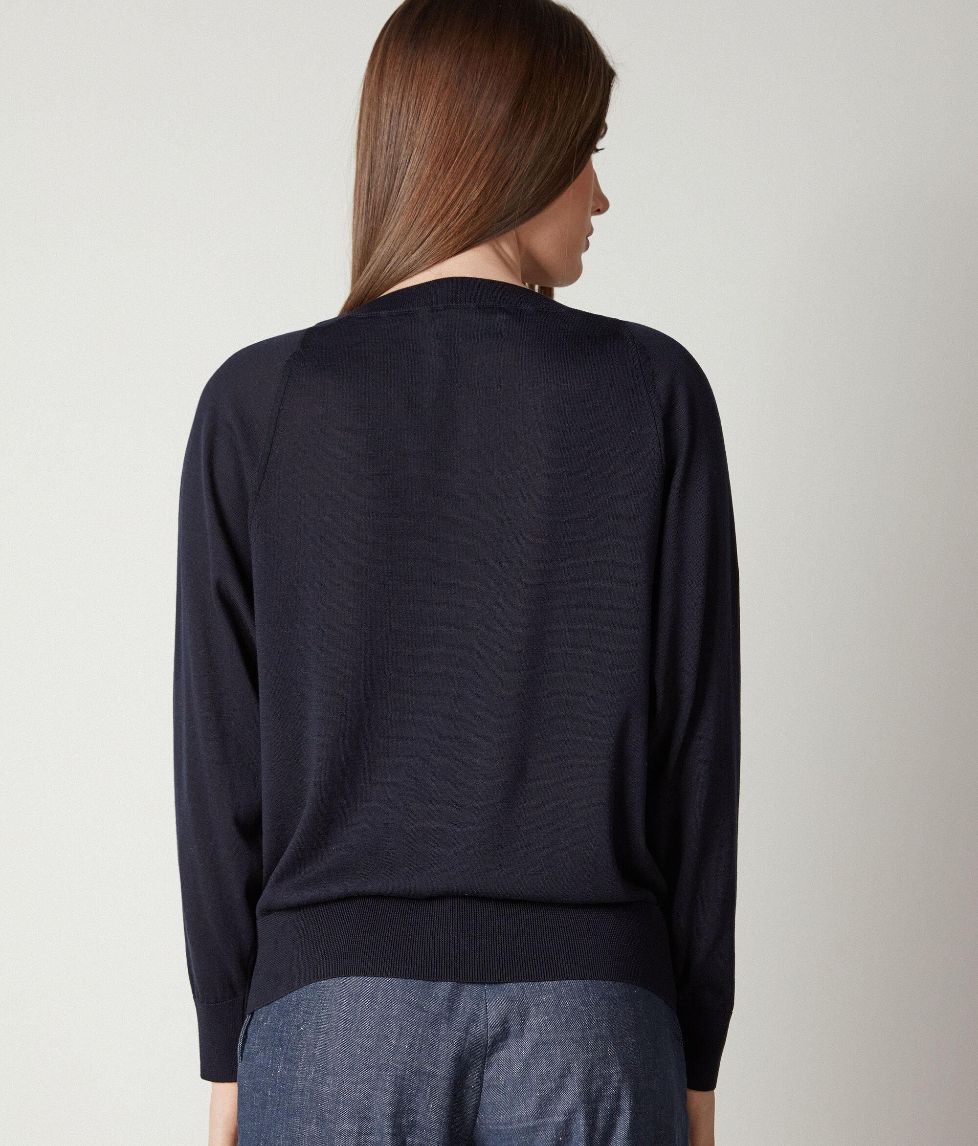 Silk and Cotton Boatneck Sweater