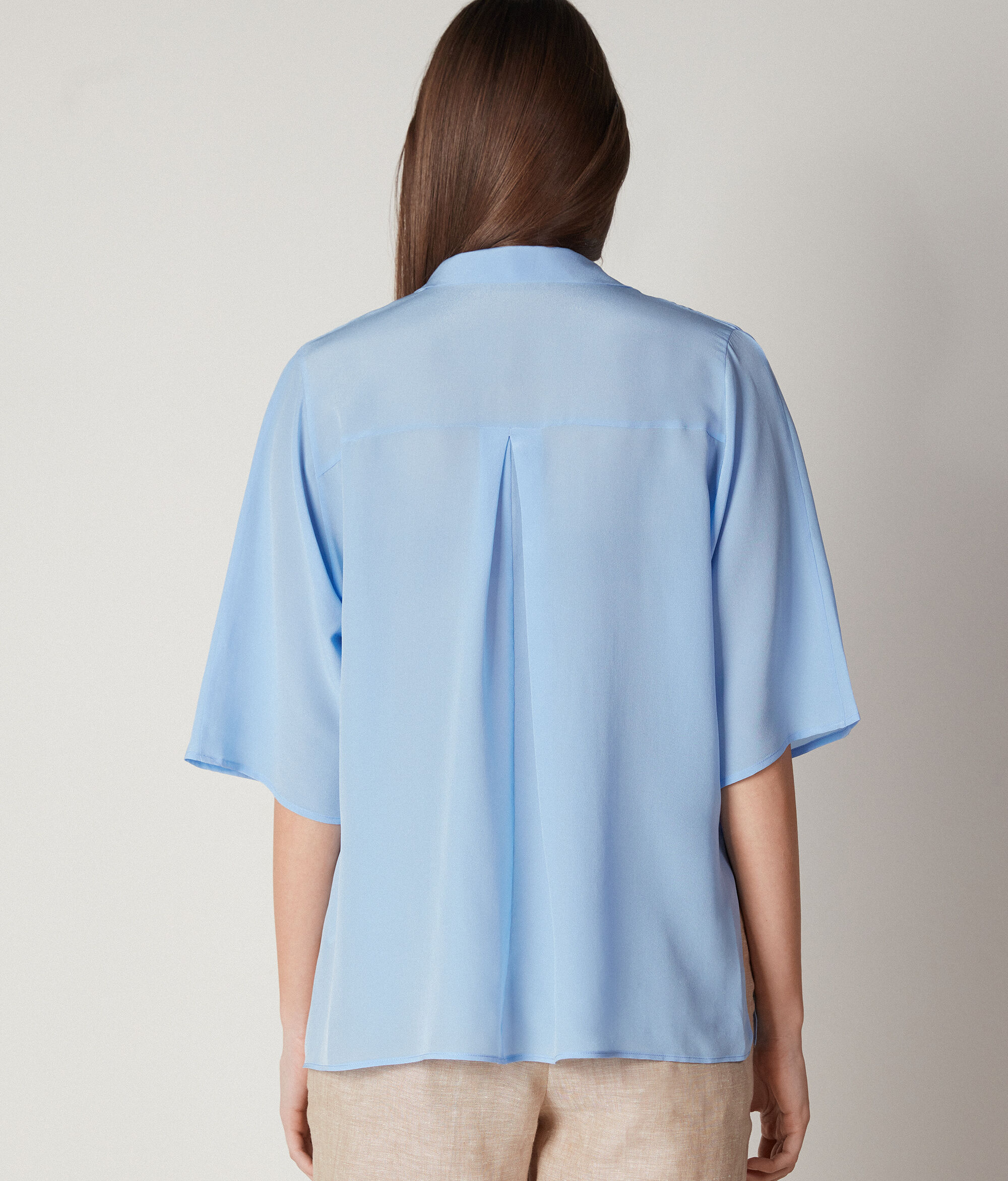 Silk Half-sleeve Shirt