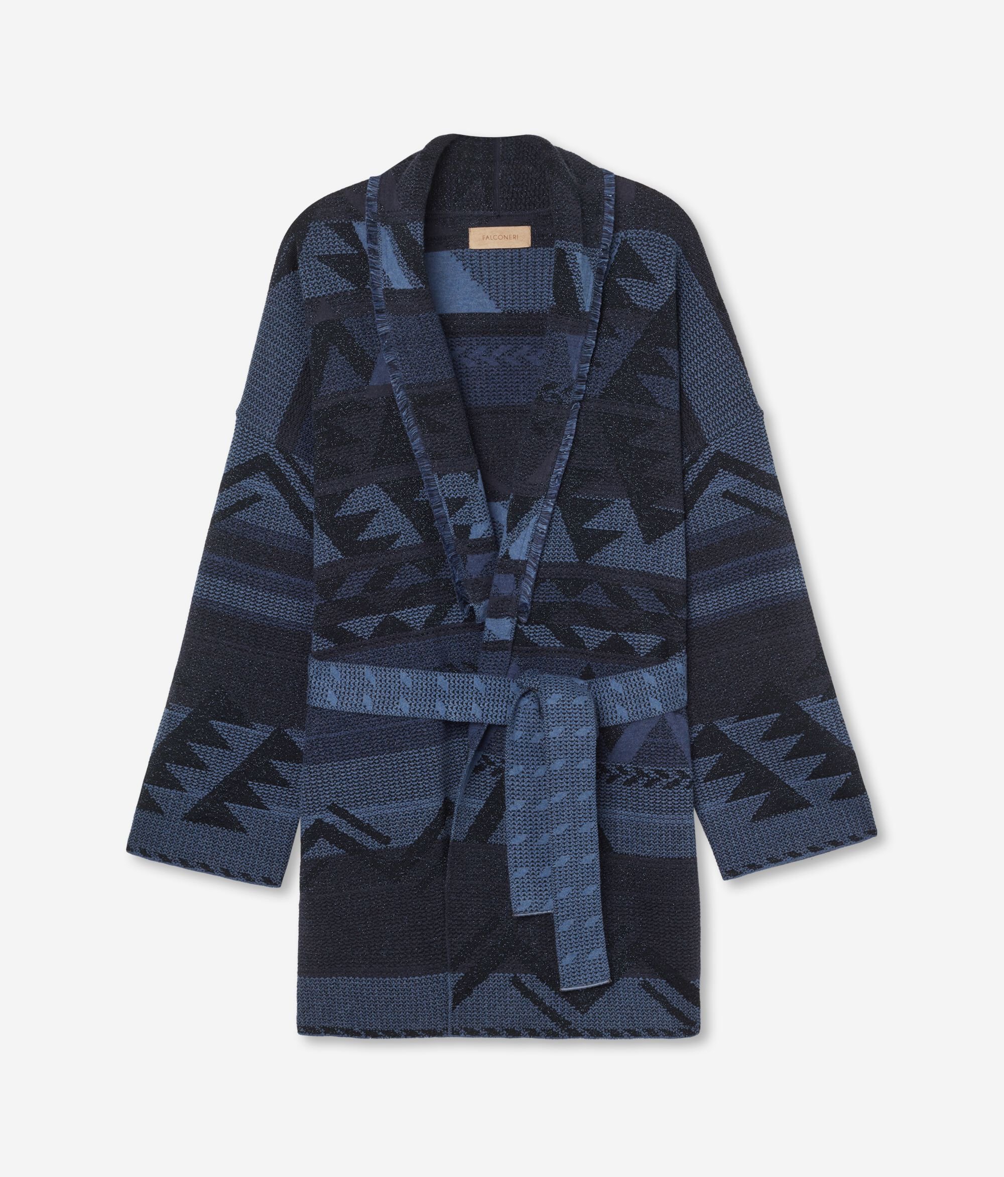 Kimono cu motiv jacquard și lamé