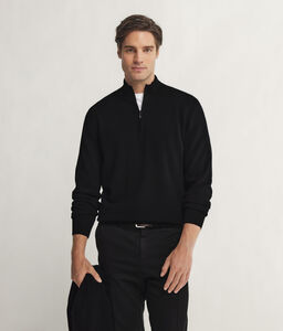 Ultrasoft Cashmere High Collar, Half Zipper Sweater
