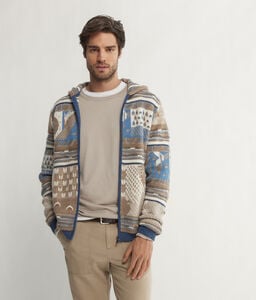 Jacquard Fantasia Sweatshirt with Hood