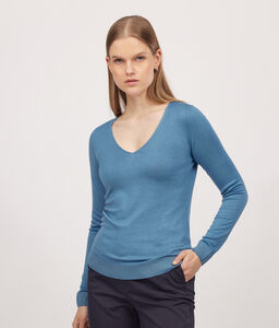 Ultrafine Cashmere V-Neck Sweater