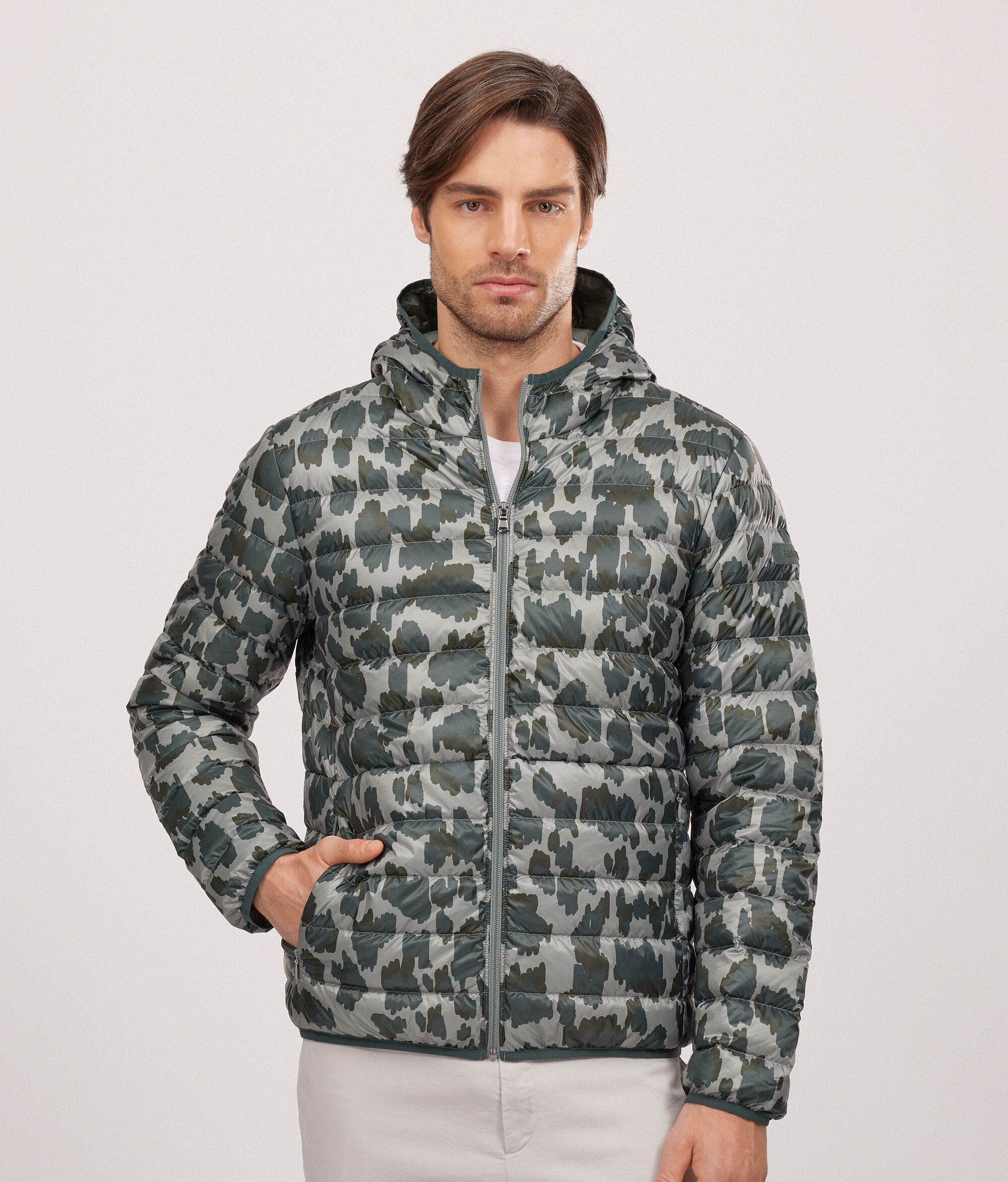 Printed Cashmere Down Jacket