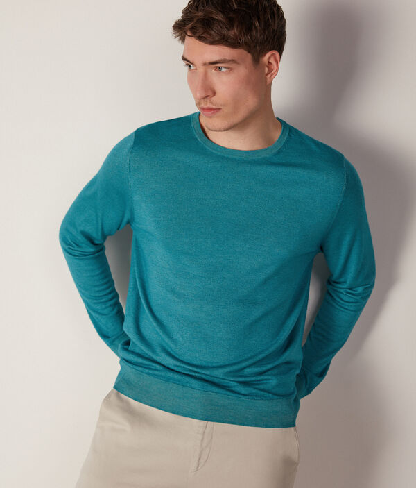 Falconeri Ultrasoft Cashmere Crewneck Sweater Man Navy Blue Size 46