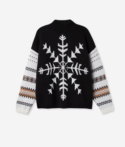 Snowflake Turtleneck Sweater in Ultrasoft Cashmere