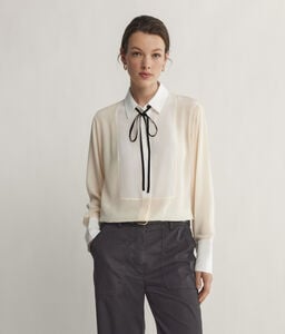 Two-Toned Silk Shirt