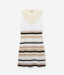 Ριγέ Φόρεμα με Crochet