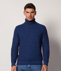 Ultrasoft Cashmere Braided Turtleneck Sweater