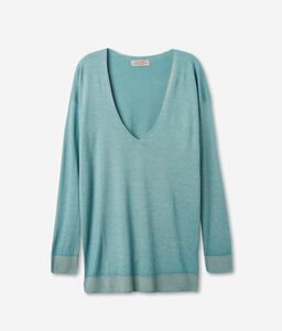 Ultrafine Cashmere Oversized V-neck Sweater