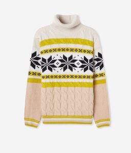 Norwegian Jacquard Turtleneck Sweater in Ultrasoft Cashmere