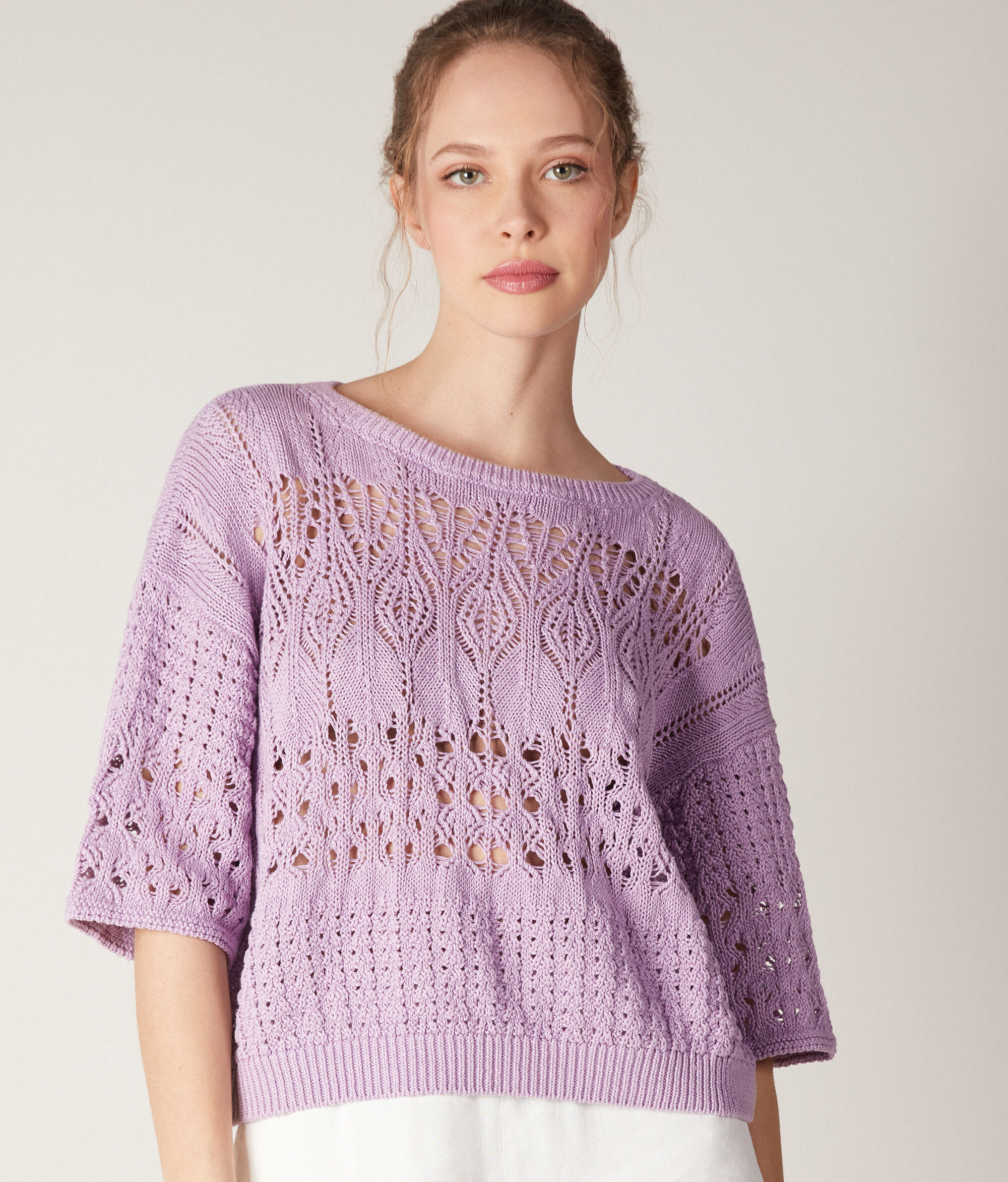 Crochet Boatneck Sweater