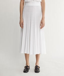 Skirt with Mesh-knit Stitching