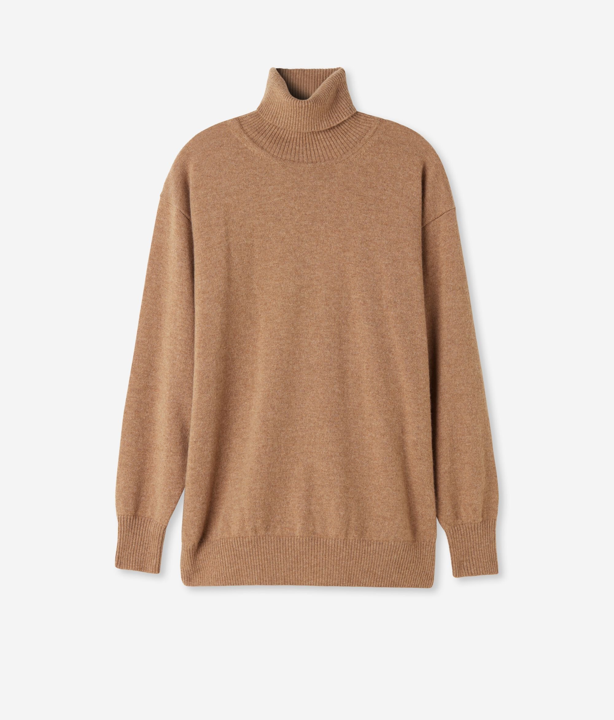 Ultrasoft Cashmere Turtleneck Sweater with Slits