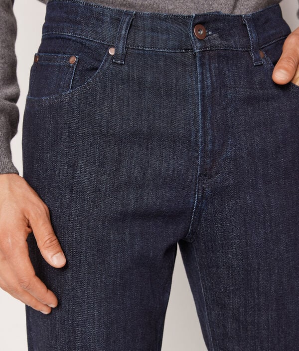 Jeans din fir de bumbac cu cașmir