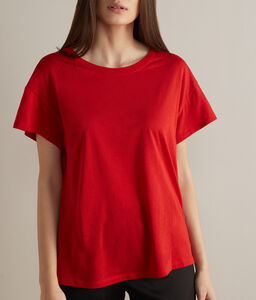 Camiseta con cuello redondo de seda fresh