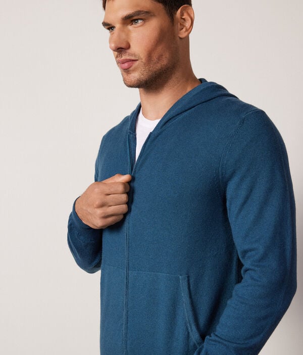 Sweatshirt Fecho Completo em Ultrasoft Cashmere
